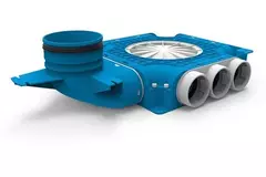 Diffuseur combiné Vent-Axia Uniflexplus 9x Ø69mm avec embout vertical Ø125mm