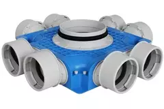 Boîte de sous-distribution de ventilation Vent-Axia Uniflexplus 8x Ø90 mm avec embout Ø125 mm