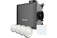 Vent-Axia Multihome AEP advance Package 368 m³/h Bluetooth + capteur d'humidité + batterie de contrôle RFT + 4 vannes - euro plug