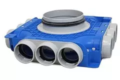 Boîte de sous-distribution Vent-Axia Uniflexplus 12x Ø69mm raccordement latéral avec embout Ø180mm