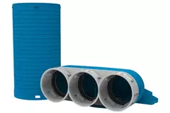 Collecteur de valve de ventilation Vent-Axia Uniflexplus 3x Ø69 mm avec couvercle de mortier Ø125 mm