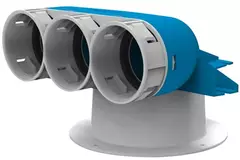 Collecteur de valve de ventilation Vent-Axia Uniflexplus 3 x Ø69mm avec embout Ø125mm
