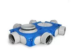 Boîte de distribution principale de ventilation Vent-Axia Uniflexplus 6x Ø90mm avec embout Ø125mm