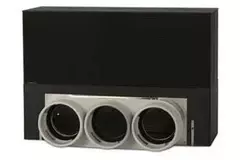 Diffuseur mural supérieur Vent-Axia Uniflexplus 3 x Ø69 incl. 2 x Ø69mm couvercles d'étanchéité