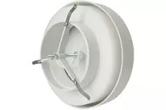 Bouche de soufflage plastique 125 mm RAL 9003 avec clips à ressorts et déflecteur - VST125
