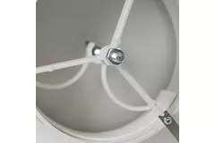 Bouche de soufflage plastique 125 mm RAL 9003 avec clips à ressorts et déflecteur - VST125