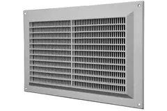 Grille de ventilation rectangulaire grillagée 250 x 170 mm gris - VR2517P