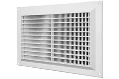 Grille de ventilation rectangulaire grillagée 250 x 170 mm blanc - VR2517