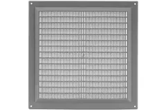 Grille de ventilation carrée grillagée 250 x 250 mm gris