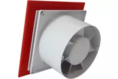 Air Roxy vmc salle de bain avec diamètre de raccordement 125 mm - front en plastique rouge
