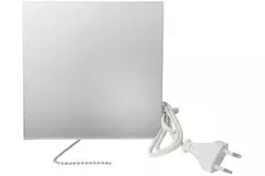 Vmc salle de bain Ø 125 mm avec cordon de tirage et fiche - front en verre satin argenté