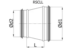 Réducteur de Ø 315 mm - Ø 250 mm pour conduit rigide galvanisé
