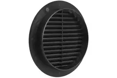 Grille à ailettes diamètre 150 mm noir - VR150M