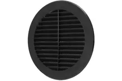 Grille à ailettes diamètre 150 mm noir - VR150M