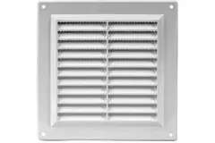 Grille de ventilation carrée grillagée 150 x 150 mm blanc - VR1550