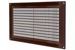 Grille de ventilation rectangulaire grillagée 250 x 170 mm marron - VR2517B