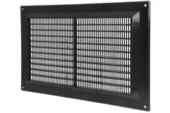 Grille de ventilation rectangulaire grillagée 250 x 170 noir - VR2517M