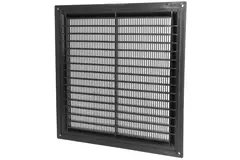 Grille de ventilation carrée grillagée 250 x 250 mm noir - VR2525M
