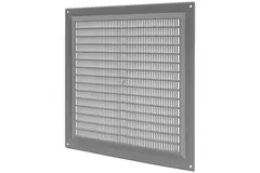 Grille de ventilation carrée grillagée 250 x 250 mm gris