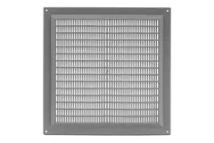 Grille de ventilation carrée grillagée 250 x 250 mm gris
