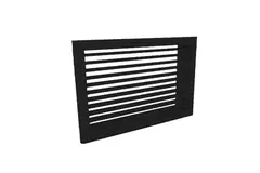 Grille murale en aluminium avec ailettes fixes - à clips - 500x200