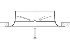 Diffuseur à jet hélicoïdal avec anneau diffuseur, fixation centrale par vis Ø 200mm