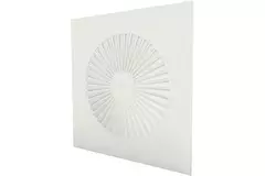 Diffuseur à jet hélicoïdal carré 594x594 avec ailettes Ø350mm