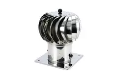 Tourelle de ventilation alimentée par le vent Cowl 150 mm en acier inoxydable avec solin de toit incluse - 65m3/h