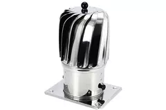 Tourelle de ventilation alimentée par le vent Cowl Oblong 150 mm en acier inoxydable avec solin de toit incluse - 325m3/h