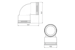 Ubbink Air Excellent Kit 48C coude 90