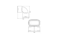 Ubbink Air Excellent 35SC kit coude vertical