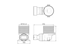 Ubbink Air Excellent 35SC adaptateur valve 125 1x90°